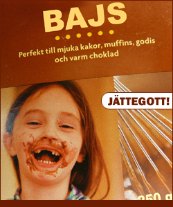 Bajs perfekt f&ouml;r mjuka kakor, muffins, godis och varmt bajs p&aring; mugg.
