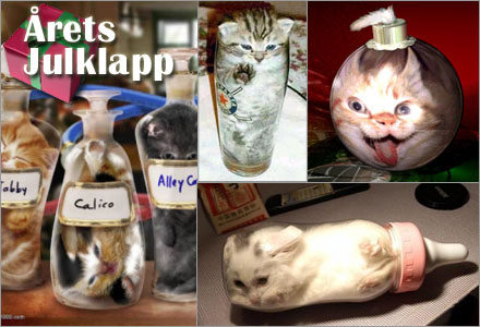 Katterna finns i flera varianter: "ölglaset", "nappflaskan" och säsongsmedvetna "julkulan" 