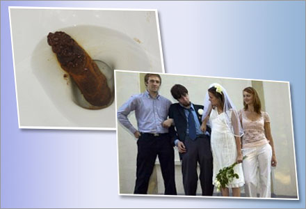Bröllopsbilderna skickades av misstag till Ratemypoo.com