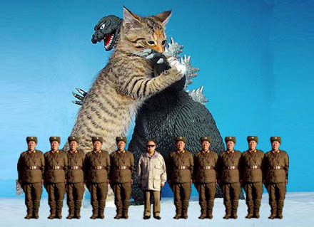 Kim Jong-Il tillsammans med enhet 2200 ur Folkets armé.