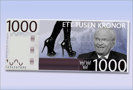 Den nya 1000-lappen som tryckts upp av Riksbanken.