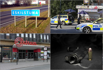En man i Eskilstuna blev ej skjuten.