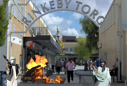 Rinkeby torg, ungefär som Kabul City.