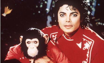 Michael Jackson med sin grodintresserade (?) snuskapa Bubbles