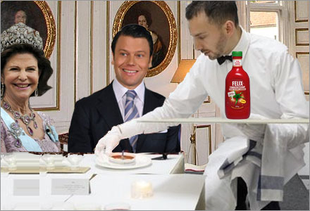 Daniel Westling beställde ketchup vid statsmiddagen med Belgiens premiärminister.