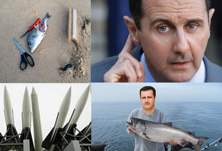 Bashar al-Assad skickar med ngra bilder frn en fisketur nyligen.