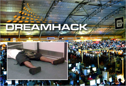 Dreamhack är även ett mästerskap i vem som kan stå ut längst i doften av svett och gamla strumpor. Dreamhack är även ett mästerskap i vem som kan stå ut längst i doften av svett och gamla strumpor.