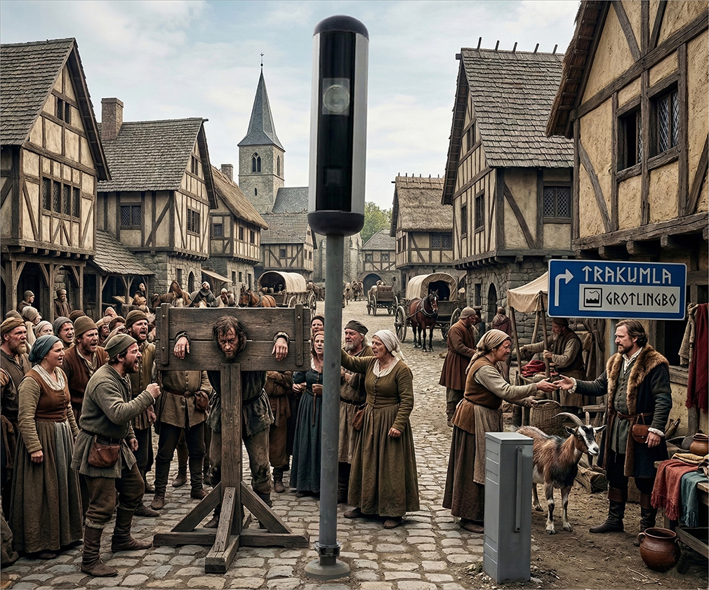 "Det är oklart vad den här stolpen är till för, men det är ett vackert smidesverk"