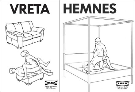 IKEAs bygginstruktioner inkluderar nu även lämpliga samlagsställningar.