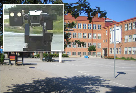 I Upplands-Väsby har vandalismen helt upphört efter att man installerat nya övervakningskameror från Sydkorea. I Upplands-Väsby har vandalismen helt upphört efter att man installerat nya övervakningskameror från Sydkorea.