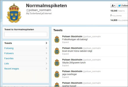 Norrmalmspiketens Twitterflöde är svårt att följa. Norrmalmspiketens Twitterflöde är svårt att följa.