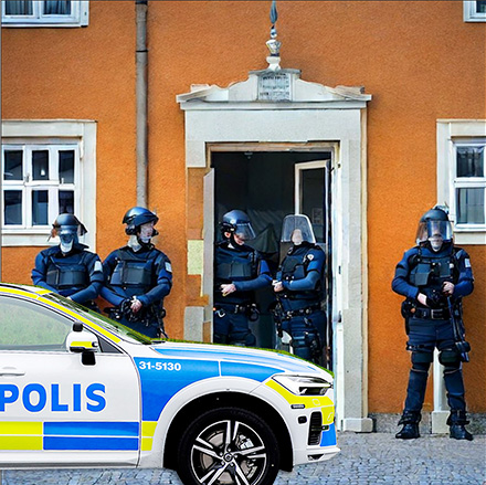 Kort efter sin inbjudan till Anna-Karin hlsade polisen p hos Jonas.