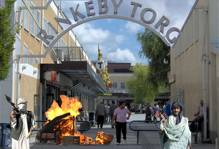 Rinkeby torg, ungefr som Kabul City.