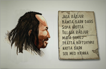 Stenåldersmannens iStone avslöjar ett stressigt liv med tight schema. Stenåldersmannens iStone avslöjar ett stressigt liv med tight schema.