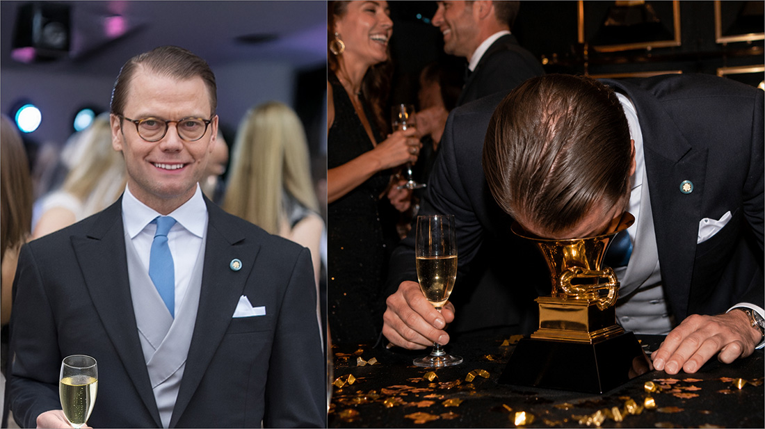 Efter att ha beställt in shots transformerades Daniel till en "Hälsingebock"